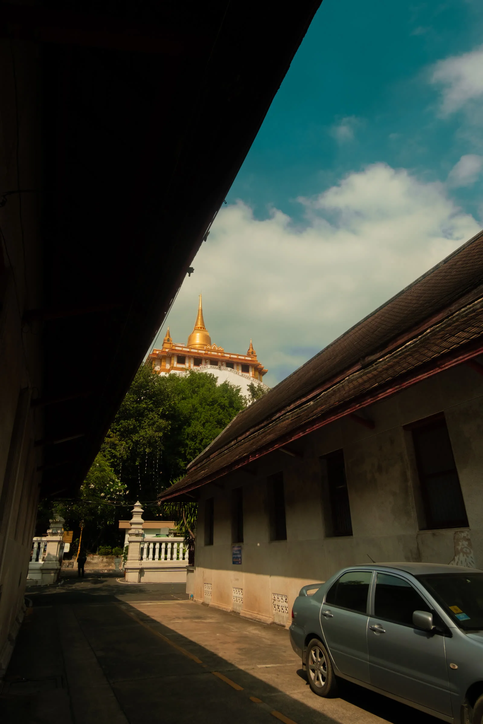 Wat Saket, the Golden Mount rising over the rooftops
