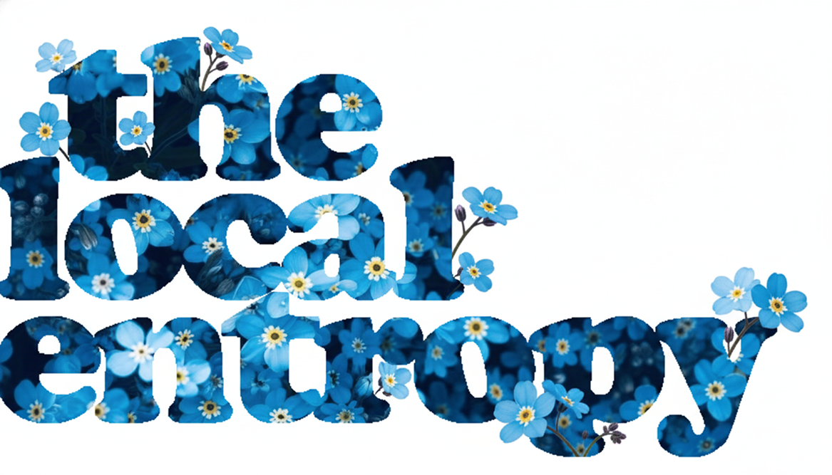 The wordmark filled with blue monsoon flowers