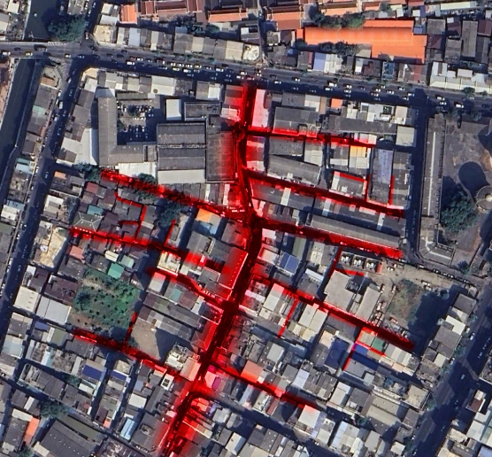 Map pinpointing the Ban Baat community
