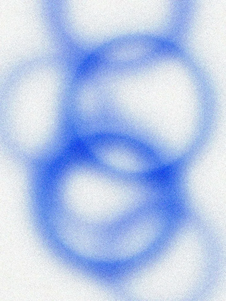 Concentric rings marking the point of contact between finger and thumb