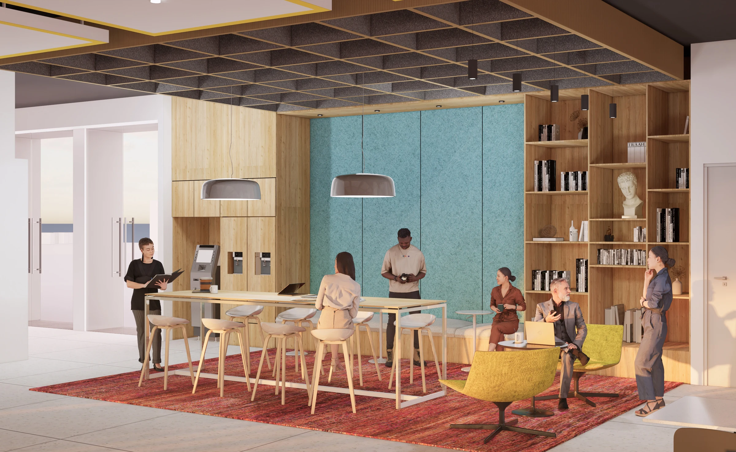 The refurbished Shell workplace — a vivid, social office floor